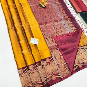 Trendy Design Pure Soft Silks Saree Mango Yellow Color w/ Blouse