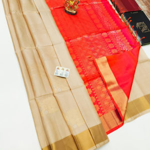 Latest Design Pure Soft Silks Saree Off White Color w/ Blouse