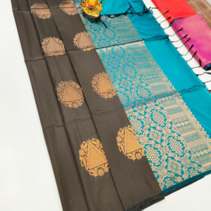 Butta Mphoss Saree Gray Color w/ Blouse