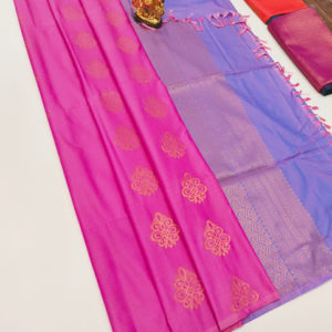 Butta Mphoss Saree Rose Color w/ Blouse