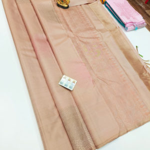 Latest Design Pure Kanjivaram Fancy Silk Saree Copper Color