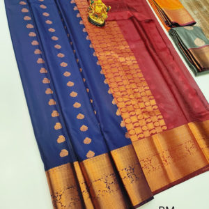 Butta Mphoss Saree Blue Color w/ Blouse