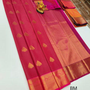 New Design Butta Mphoss Saree Pink Color w/ Blouse