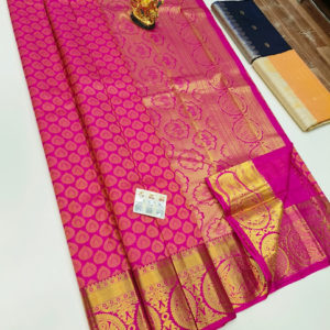 Latest Design Pure Soft Silk Saree Rose Color w/ Blouse