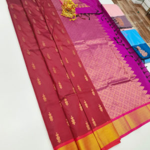 Trendy Design Semi Soft Silk Saree Light Weight Apple Red Color w/ Blouse
