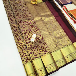 Animals and Peacock Design Kanjivaram Pure Wedding Silk Saree Apple Red Color w/ Blouse