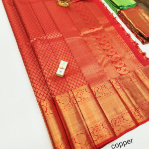 Trendy Design Kanjivaram Pure Wedding Silk Saree Red Color w/ Blouse