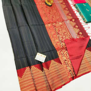 Unique Design Pure Soft Silk Saree Black Color w/ Blouse
