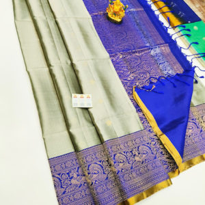 Beautiful Design Pure Soft Silk Saree Gray Color w/ Blouse