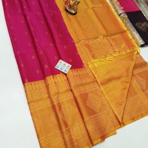 Big Border Pure Soft Silks Saree Pink Color w/ Blouse