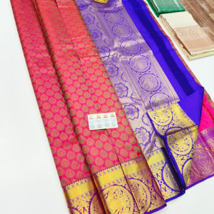 Pure Soft Silk Saree Pink Color w/ Blouse