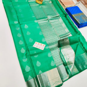 Latest Design Pure Soft Silk Saree Teal Green Color w/ Blouse