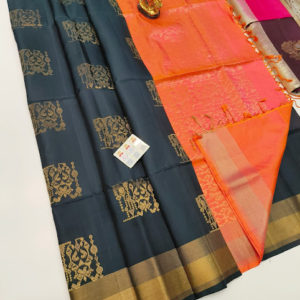 Trendy Design Pure Soft Silks Saree Elephant Color w/ Blouse