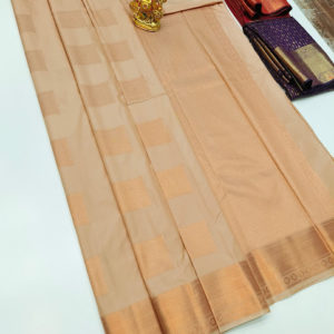 High Fancy Kanjivaram Silk Saree Mix Copper Color w/ Blouse