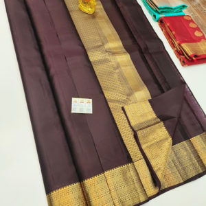 Unique Design Pure Soft Silks Saree Brown Color w/ Blouse