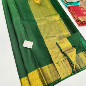 Pure Soft Silks Saree Green Color w/ Blouse
