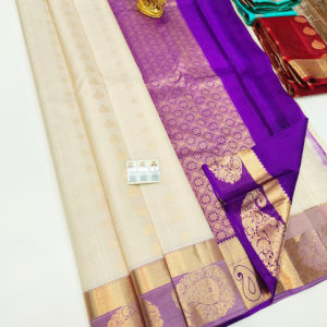 Trendy Design Pure Soft Silks Saree Off White Color w/ Blouse