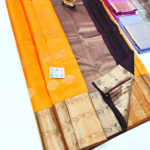 New Design Pure Soft Silk Saree Yellow Color w/ Blouse
