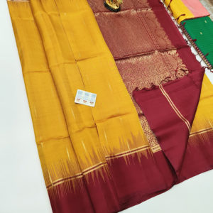 Latest Design Pure Soft Silks Saree Yellow Color w/ Blouse