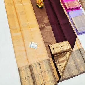 New Design Pure Soft Silk Saree Butter Yellow Color w/ Blouse