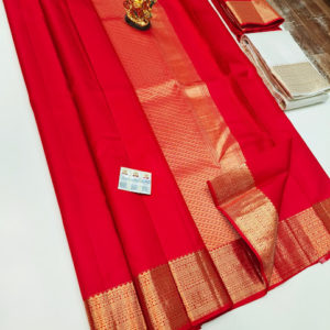 Latest Design Pure Soft Silk Saree Red Color w/ Blouse