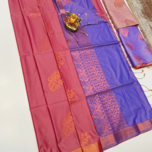 Butta Mphoss Saree Lotus Color w/ Blouse