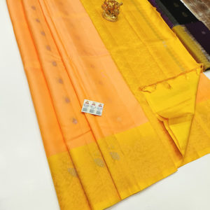 New Design Pure Soft Silk Saree Mango Yellow Color w/ Blouse