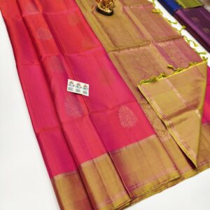 Trendy Design Pure Soft Silk Saree Pink Color w/ Blouse