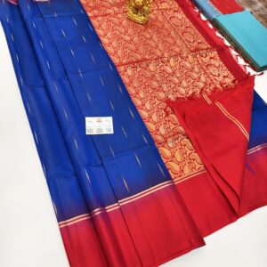 New Simple Design Pure Soft Silk Saree Ink Blue Color w/ Blouse