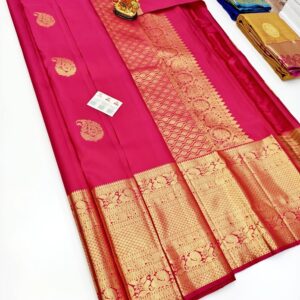 Pure Kanjivaram High Fancy Silk Saree Red Color w/ Blouse