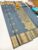 High Fancy Kanjivaram Silk Saree Mix Grey Color w/ Blouse