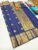 High Fancy Kanjivaram Silk Saree Mix Ink Blue Color w/ Blouse
