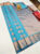 High Fancy Kanjivaram Silk Saree Mix Light Blue Color w/ Blouse