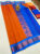 High Fancy Kanjivaram Silk Saree Mix Orange Color w/ Blouse