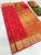 Traditional Design High Fancy Kanjivaram Silk Saree Orange Color w/ Blouse