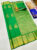 High Fancy Kanjivaram Silk Saree Mix Parrot Green Color w/ Blouse