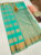New Design High Fancy Kanjivaram Silk Saree Mix Teal Green Color w/ Blouse