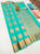 Unique Design High Fancy Kanjivaram Silk Saree Mix Teal Green Color w/ Blouse
