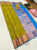 K.M.D Soft 75% Pure Silk Saree Olive Green Color w/ Blouse