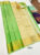 K.M.D Soft 75% Pure Silk Saree Parrot Green Color w/ Blouse