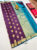 New Design K.M.D Soft 75% Pure Silk Saree Purple Color w/ Blouse