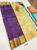 K.M.D Soft 75% Pure Silk Saree Purple Color w/ Blouse