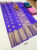 Circle Design K.M.D Soft 75% Pure Silk Saree Violet Color w/ Blouse