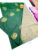 Rose Flower Design K.M.D Soft 75% Pure Silk Saree Green Color w/ Blouse