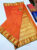 K.M.D Soft 75% Pure Silk Saree Orange Color w/ Blouse