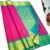 Kanjivaram Korvai Pure Silk Saree Flower Design (Pink (Sky Blue Border) / Navy Blue (Pink Border) / Rose (Green Border))