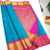 Trendy Elephant Design Kanchi Korvai Pure Silk Saree (Navy Blue / Hot Pink / Sapphire Blue / Magenta)