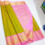 Kanchi Korvai Pure Silk Saree Flower and Peacock Design (Pear Green (Orange Border) / Green (Blue Border) / Lime Green (Rose Border))