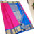 Mango Design Kanchi Korvai Pure Silk Saree (Pink / Navy Blue)