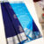 Mango Design Kanchi Trendy Silk Sarees Thick Silver Border Navy Blue w/ Sky Blue Color